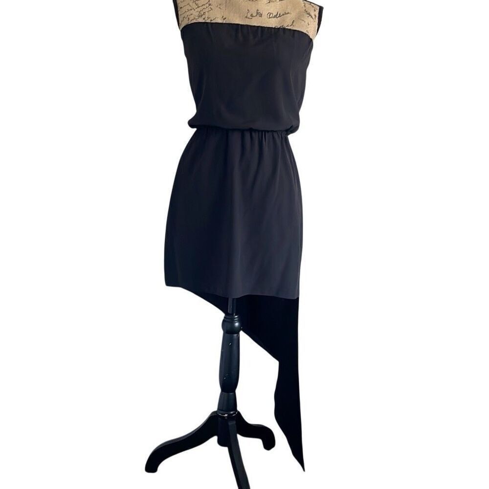 BCBGGeneration Strapless Asymmetrical High-Low Black Dress - XS - Picture 2 of 9